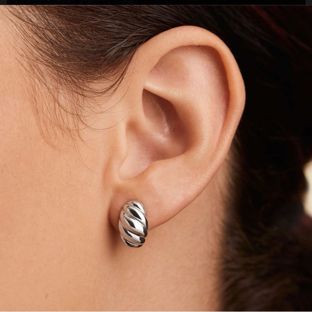 Elegant Silver Hoop Earrings